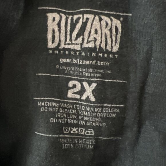 Blizzard Shirt Men 2X Black Short Sleeve Blizz Con Anaheim 2014 Graphic Tee - Picture 3 of 14
